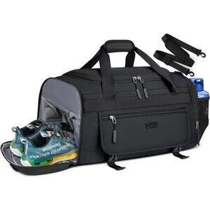 Gym Bag 40L Duffel Bag for Men Women Travel Sports Weekender Bag Shoe Compartmen